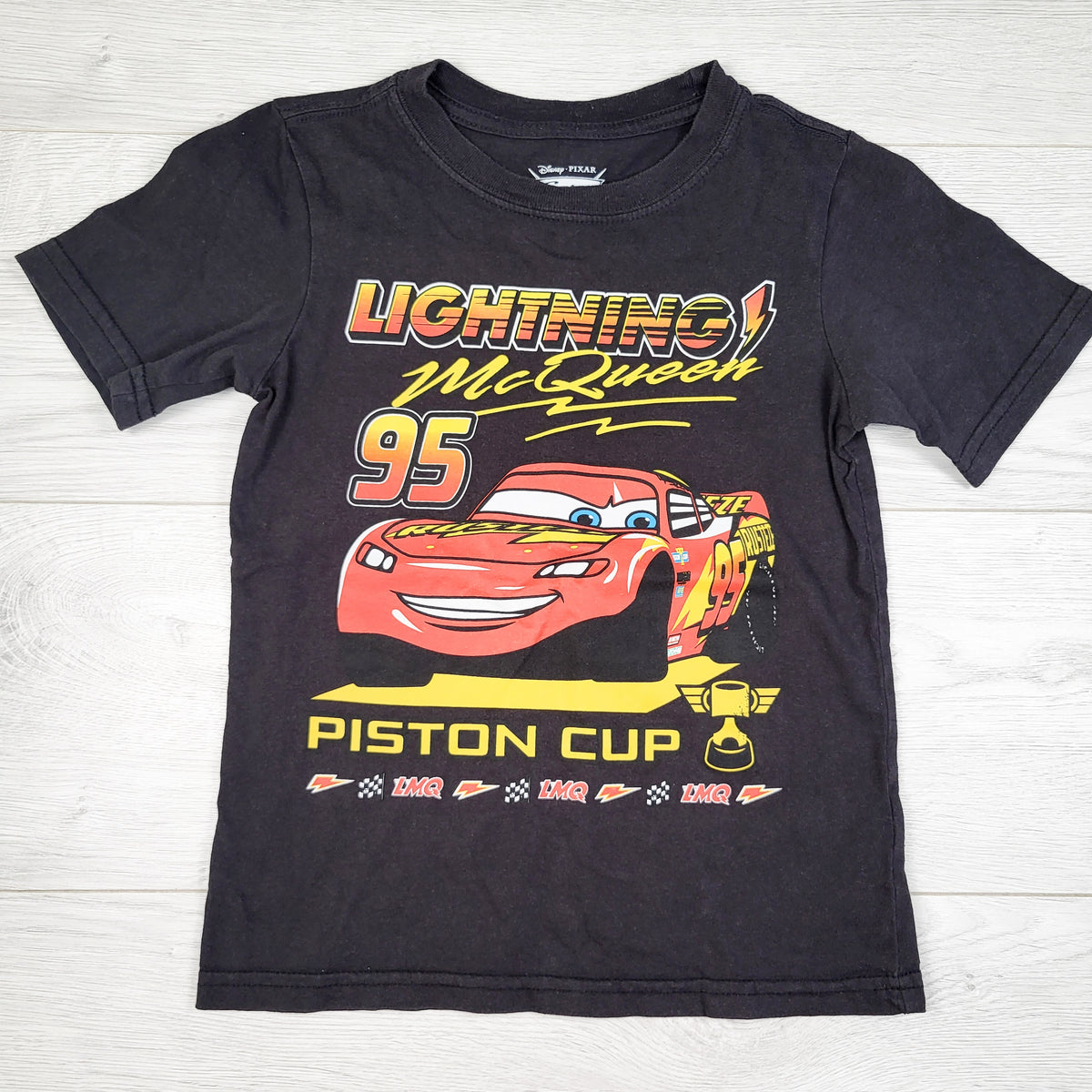 Cars charcoal grey Lightning McQueen t-shirt. Size 5T