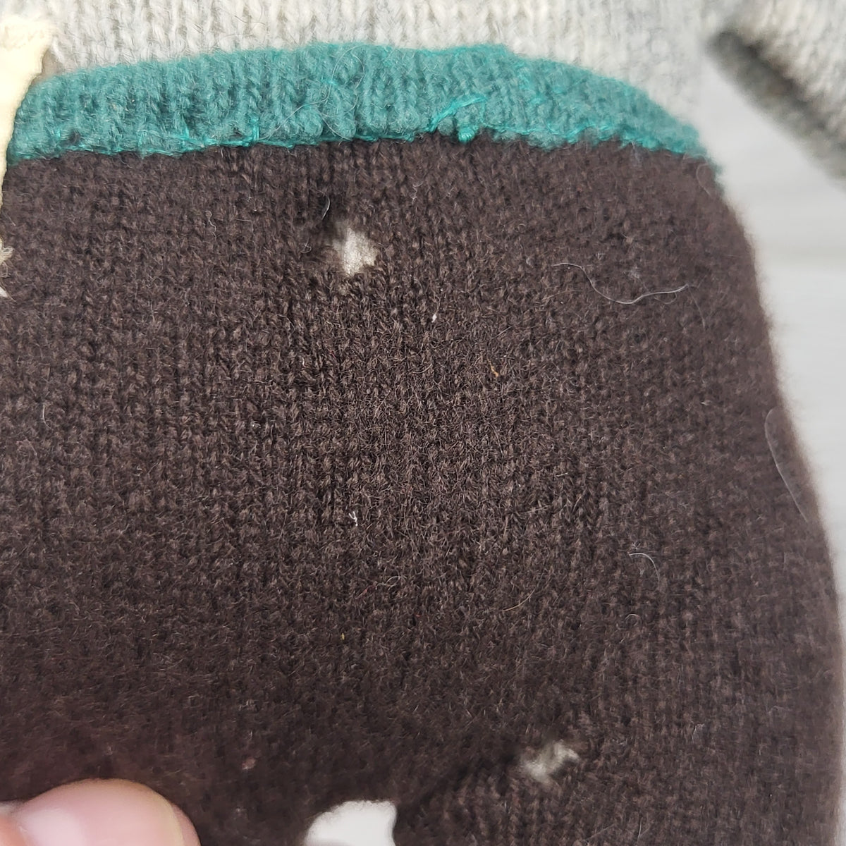 Vintage 1980s Pringle of Scotland 100% pure wool knitted doll - AS IS