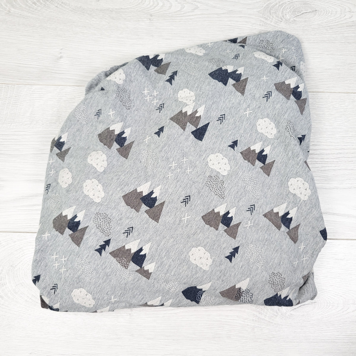 Lolli Living grey mountain print fitted cotton crib sheet