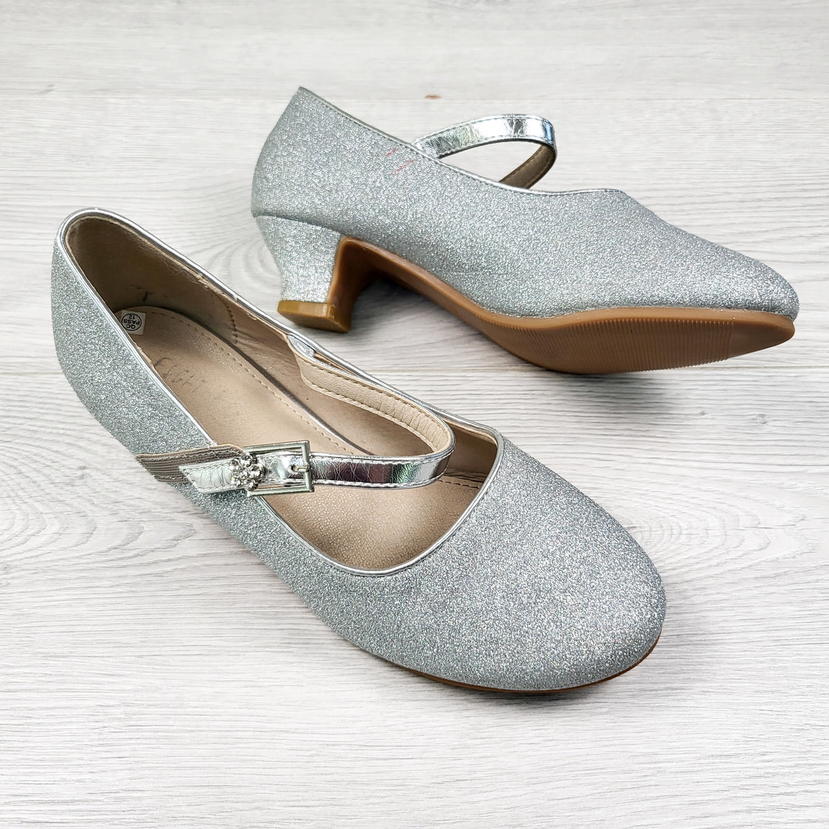 Gap silver glitter heels. Youth size 2.5 - 4. AS IS