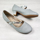 Gap silver glitter heels. Youth size 2.5 - 4. AS IS