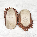 Minimoc brown soft soled leather shoes. Infant size 3