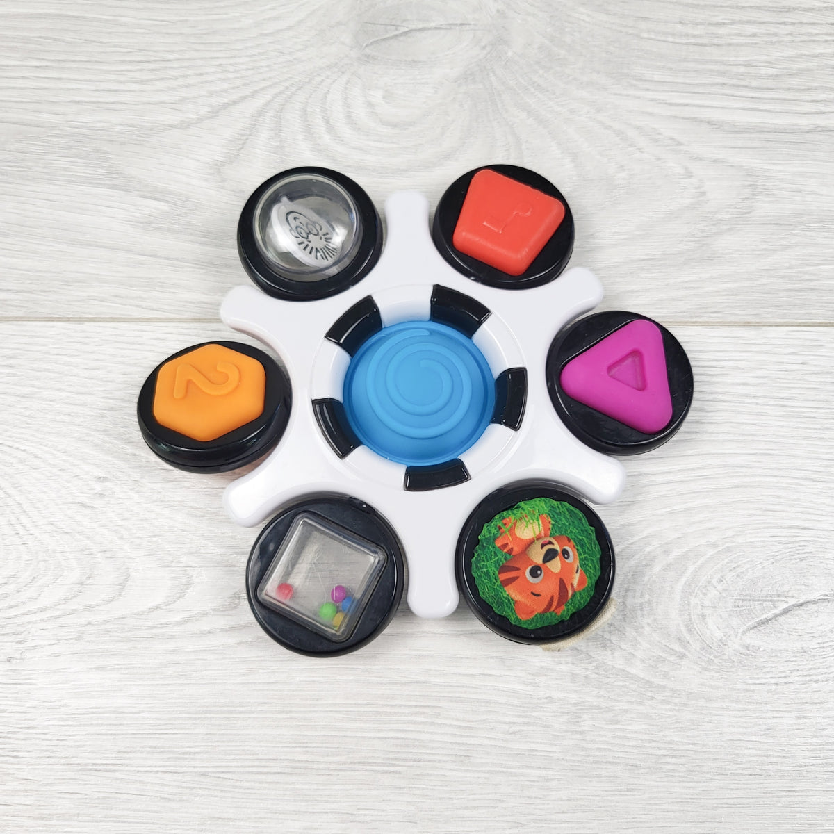 Baby Einstein Curiosity Clutch Fidget Sensory Toy and Pop It Rattle
