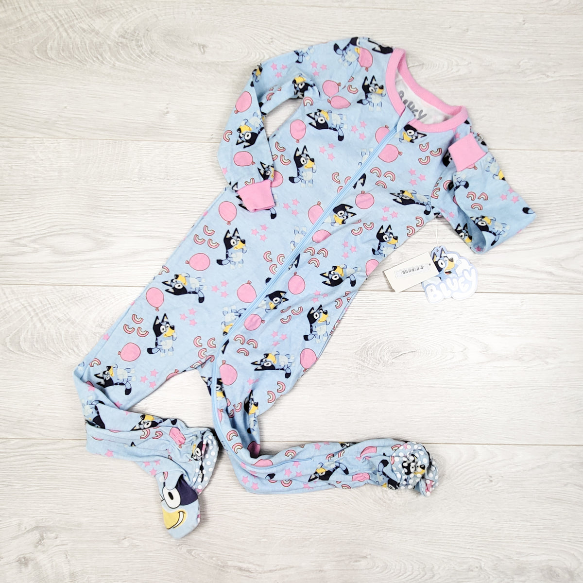 NEW - Bluey zippered cotton sleeper. Size 2T