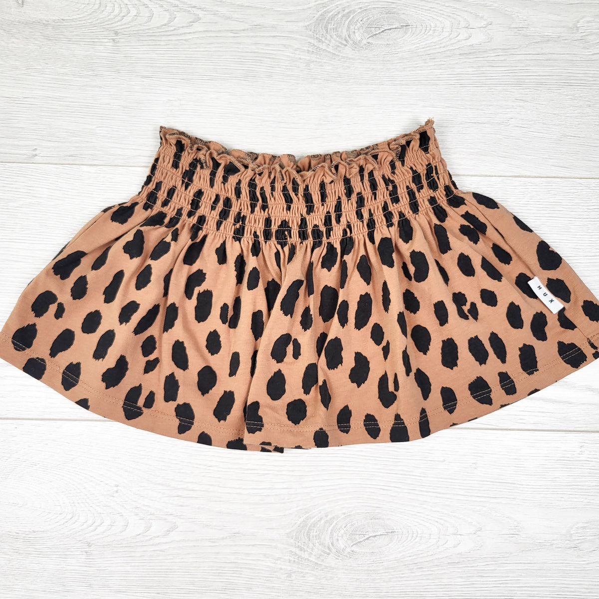 Huxbaby (Australian brand) toffee leopard print cotton skirt. Size 2T