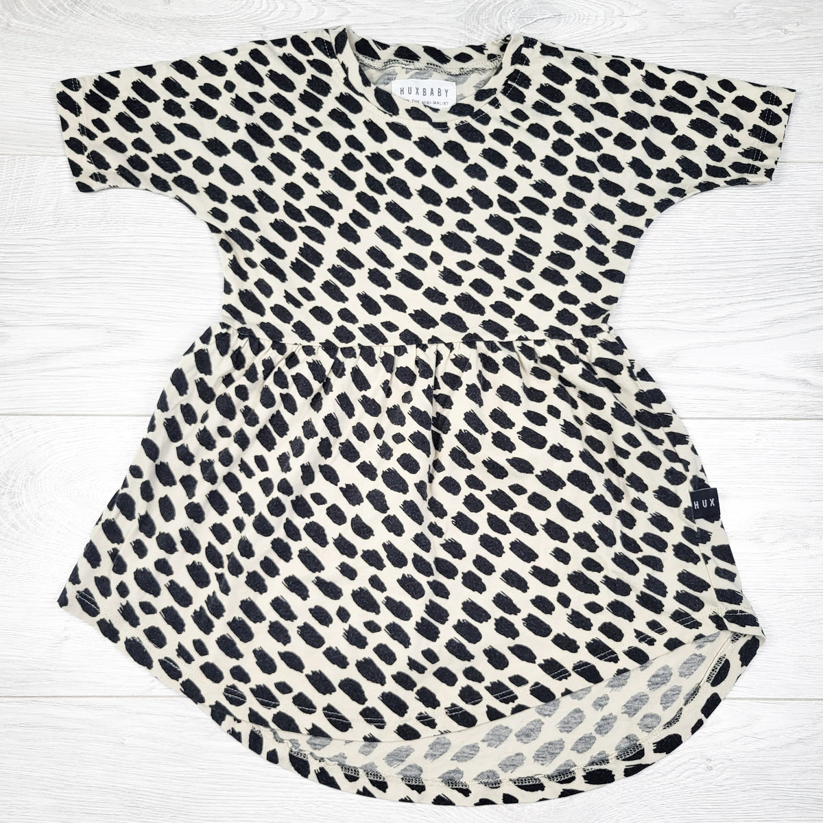 Huxbaby (Australian brand) beige leopard print cotton dress. Size 3T
