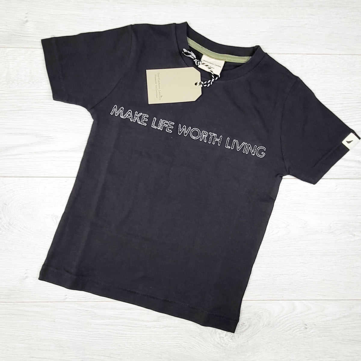 NEW - Turtledove London "Make Life Worth Living" Organic Cotton T-shirt. Size 3/4T