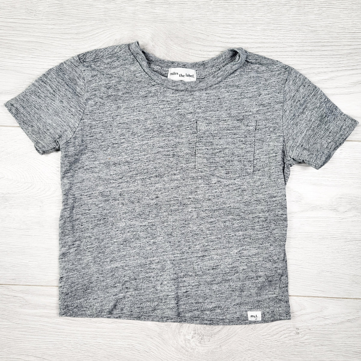 Miles the Label heathered grey pocket t-shirt. Size 2T