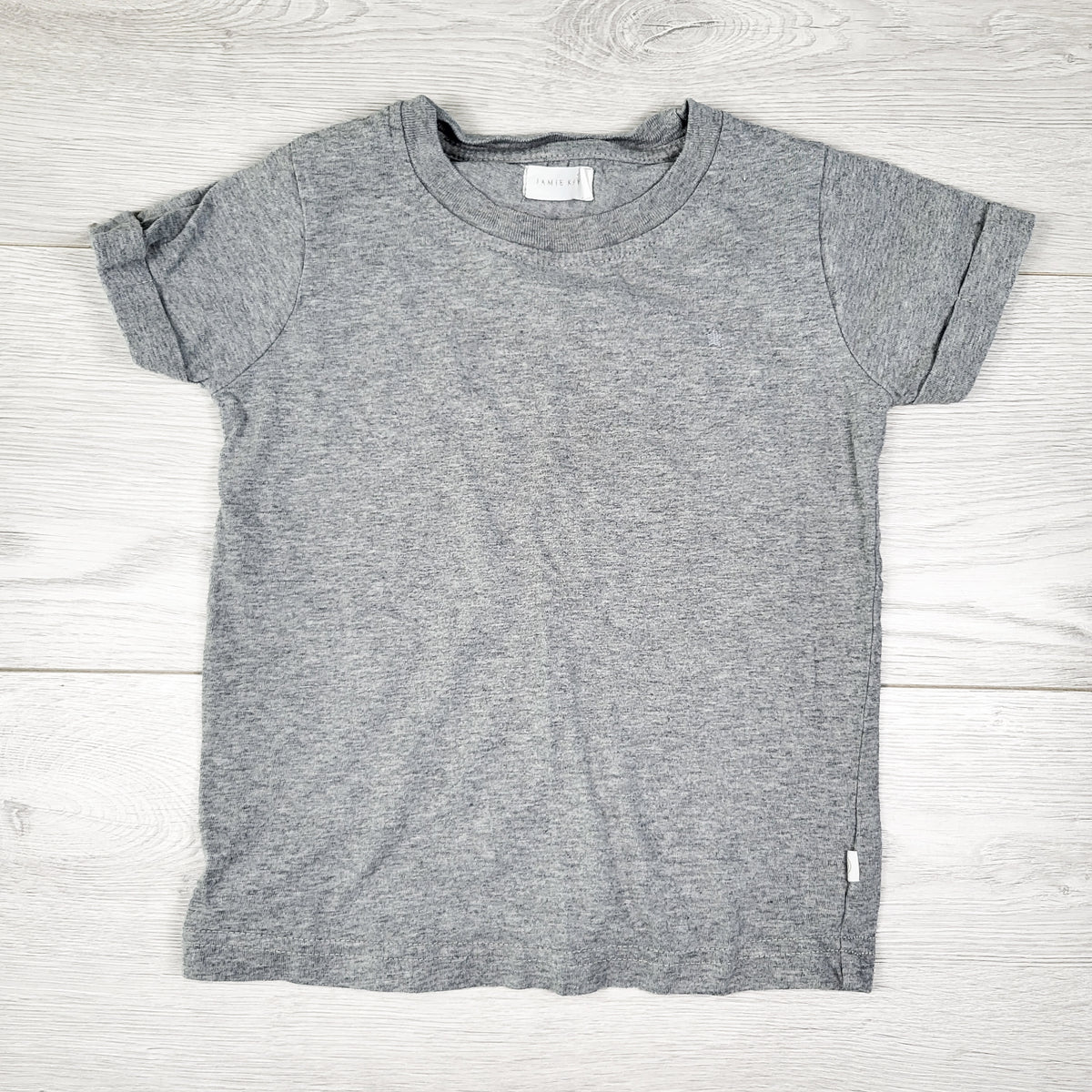 Jamie Kay grey cuffed organic cotton t-shirt. Size 3T