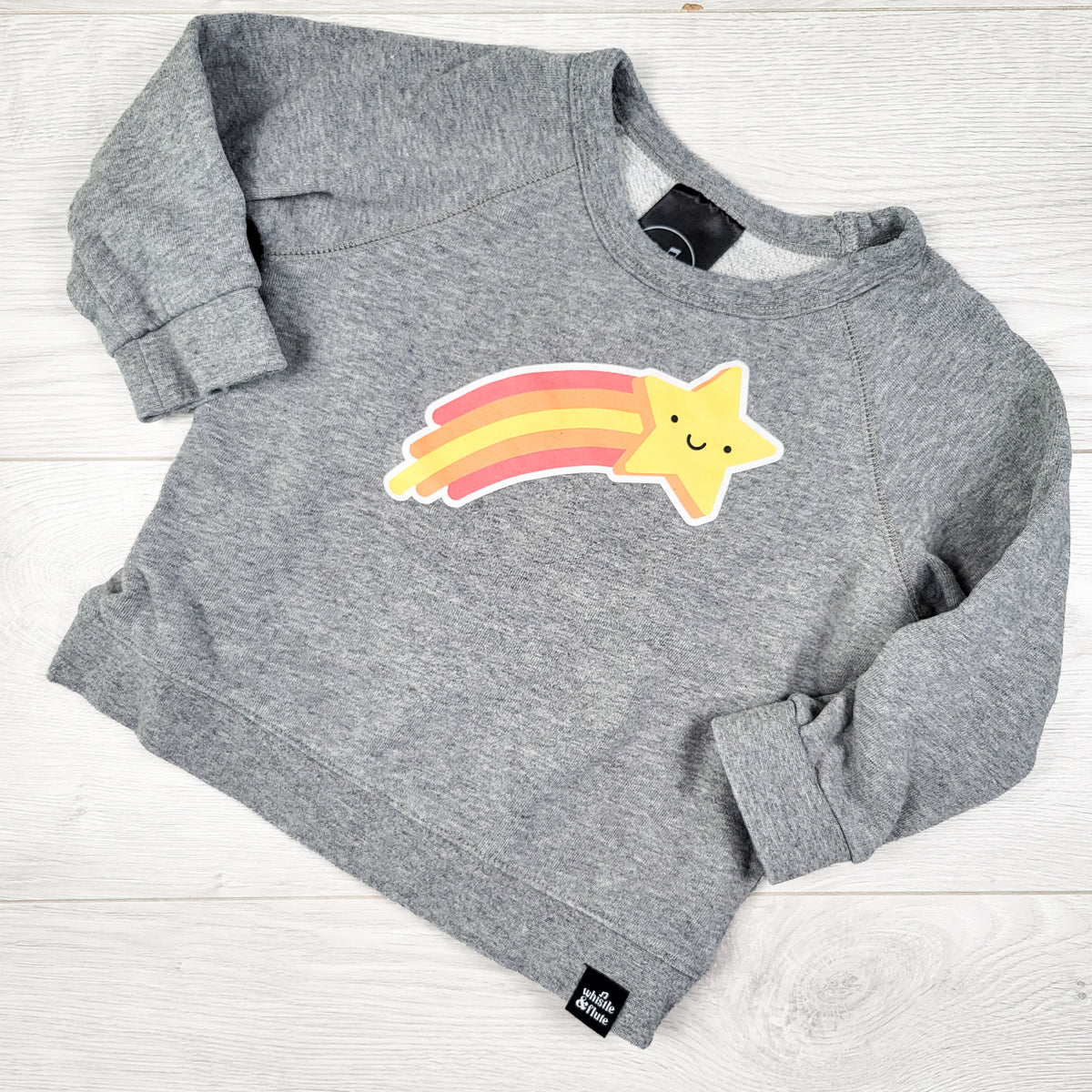 Whistle & Flute Shooting Star Crewneck Sweatshirt. Size 1-2 Years