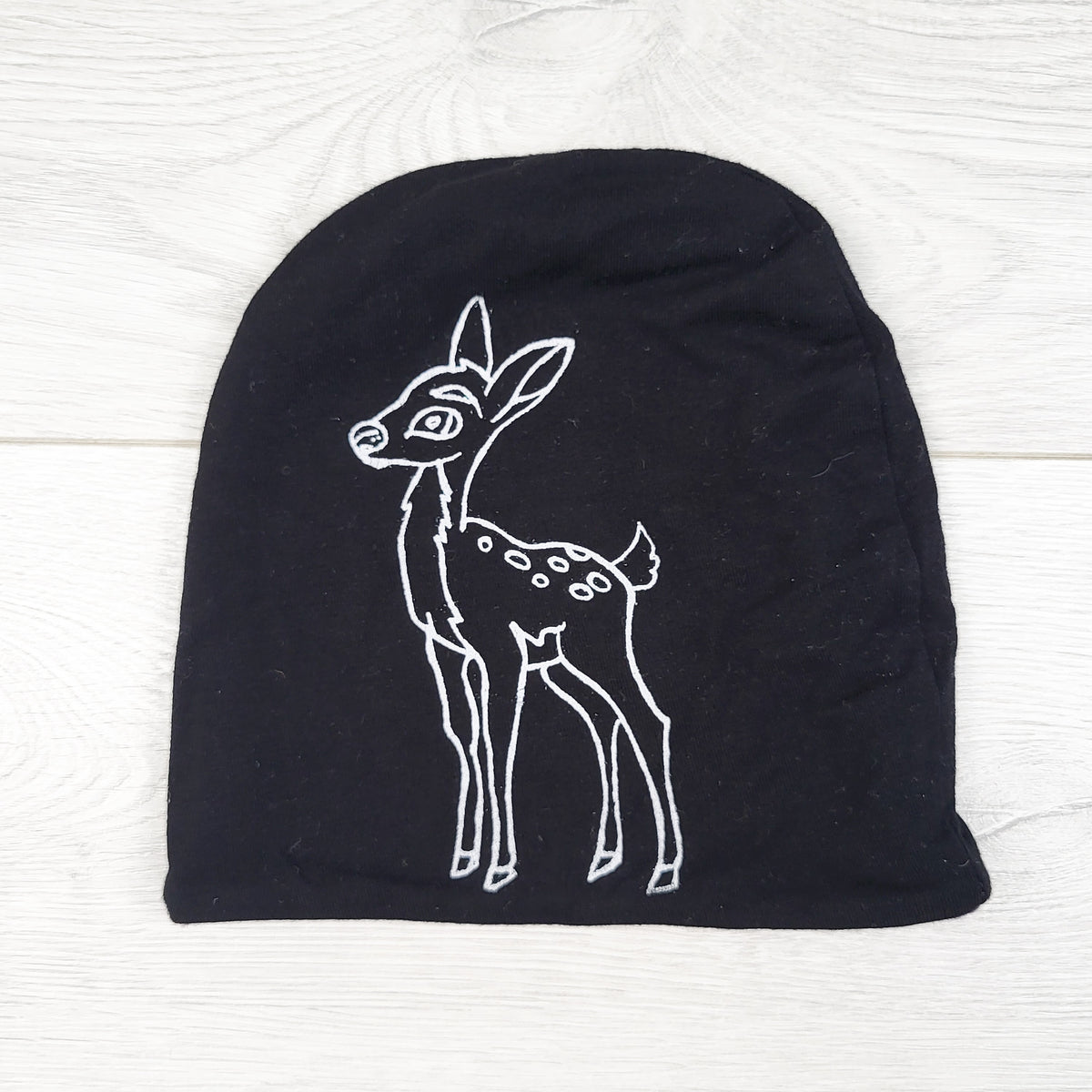 Toad in a Tree reversible bamboo beanie. Infant sized