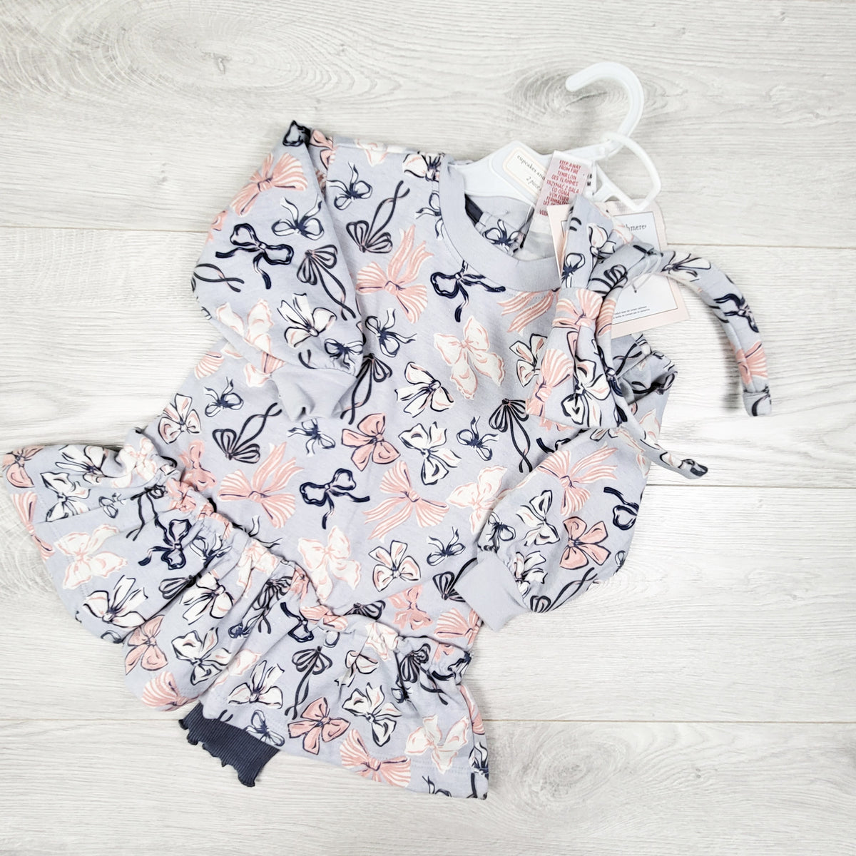 NEW - Cupcakes and Cashmere blue floral print 3pc set. Size 18 months