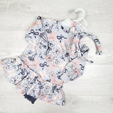 NEW - Cupcakes and Cashmere blue floral print 3pc set. Size 18 months