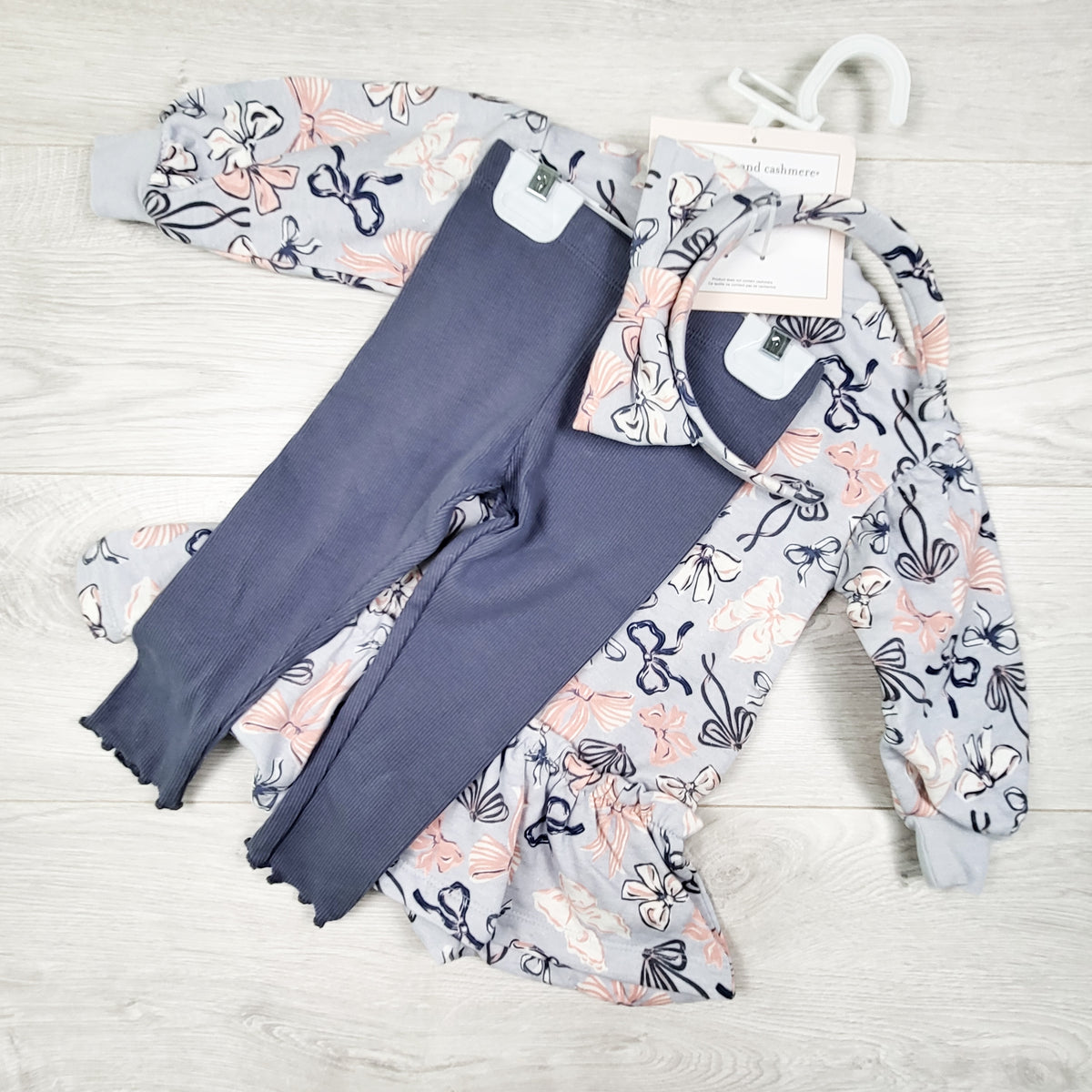 NEW - Cupcakes and Cashmere blue floral print 3pc set. Size 18 months