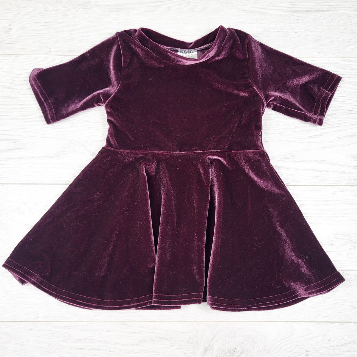 Vi and Jax plum purple velvet dress. Size 2/3T