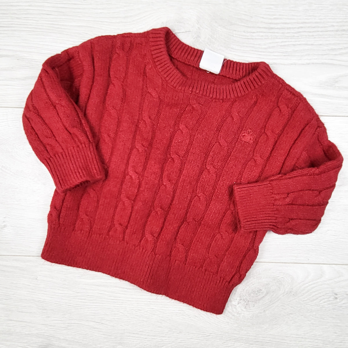 Gap red cable knit sweater. Size 12-18 months