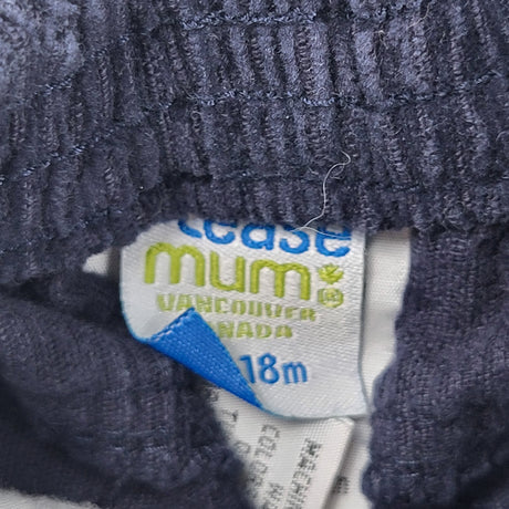 Vintage navy Please Mum corduroy pants. Size 12-18 months
