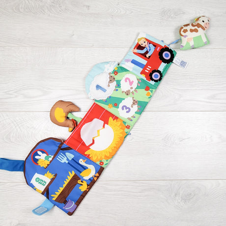 Ms. Rachel's Farm cloth sensory book