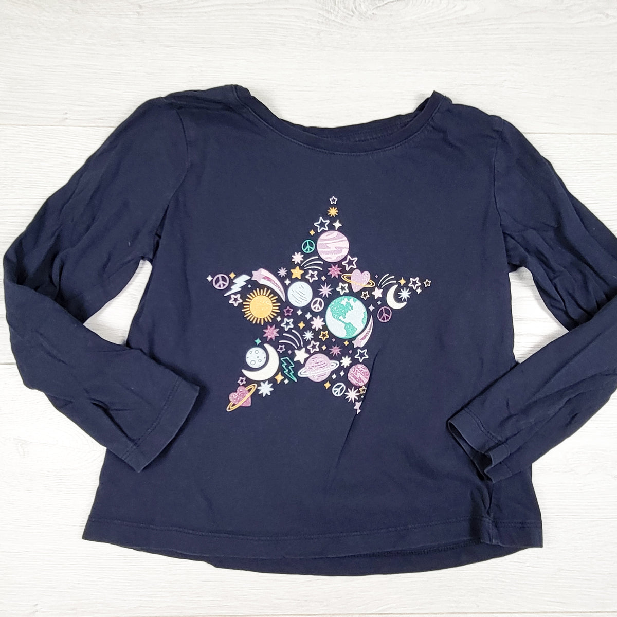 George navy top with holiday star. Size 4/5T
