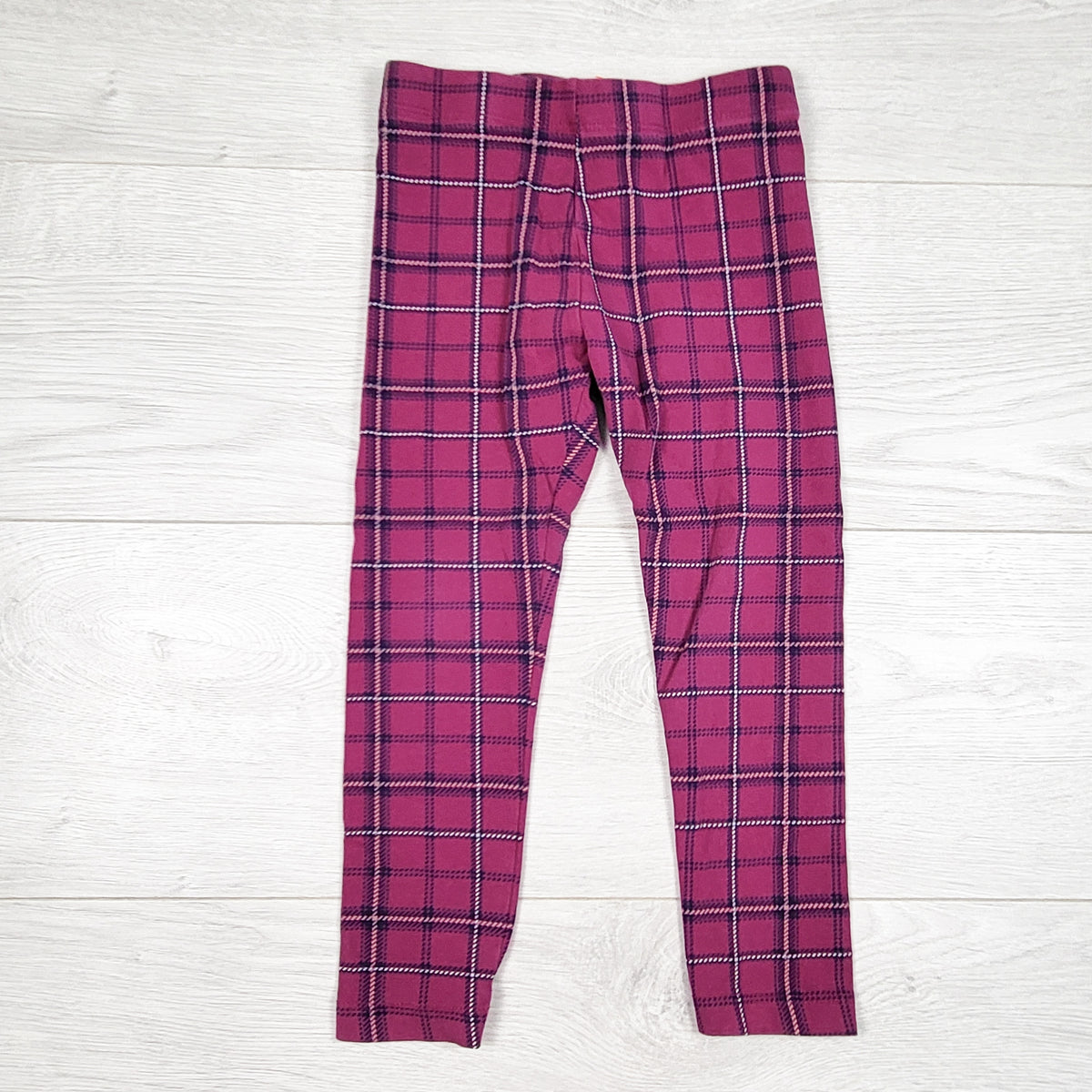 Joe pink plaid leggings. Size 3T