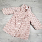 Nula Bug pink swirl pattern faux fur jacket. Size 3T - AS IS