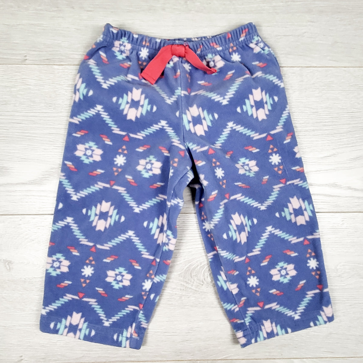 Carters blue Aztec print fleece pants. Size 18 months