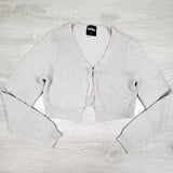 Katie J NYC grey and silver cropped lightweight sweater. Size XL - retails for $110 new