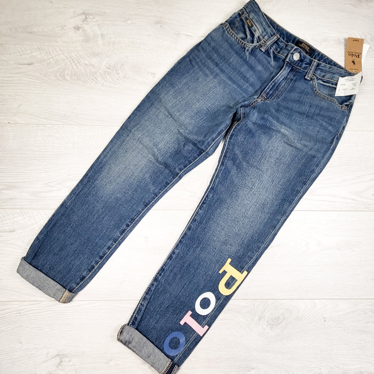 NEW - Polo Ralph Lauren "Astor Slim" Logo Denim Jeans. Size 12