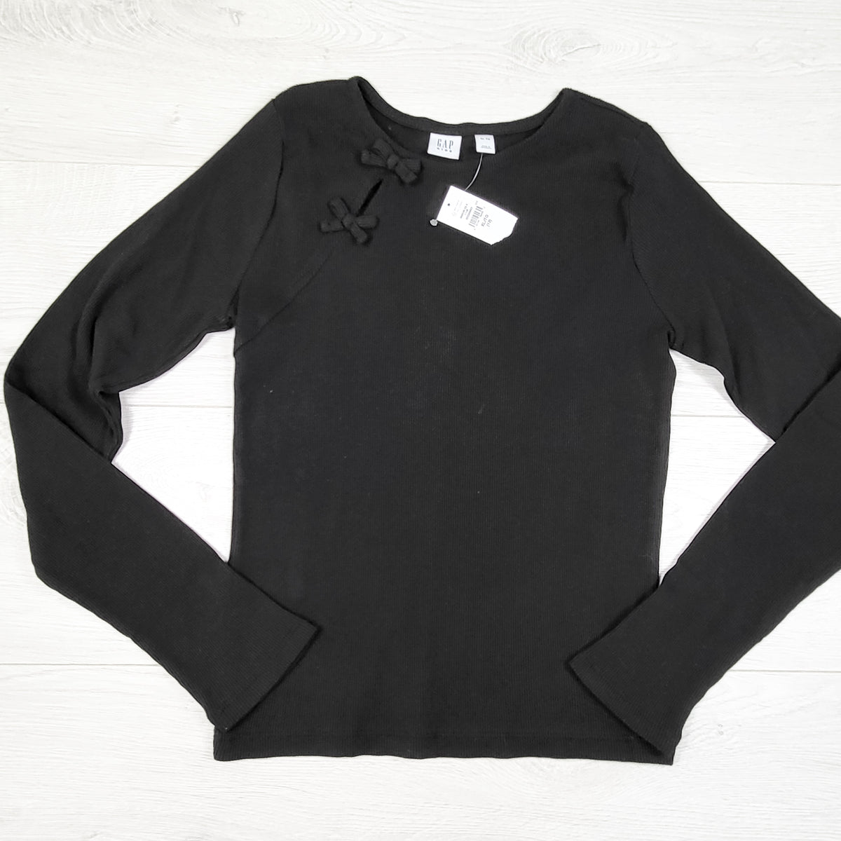 NEW - Gap black ribbed long sleeve top. Size XL (12)