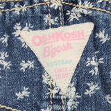 Oshkoh denim floral print overall dress. Size 24 months