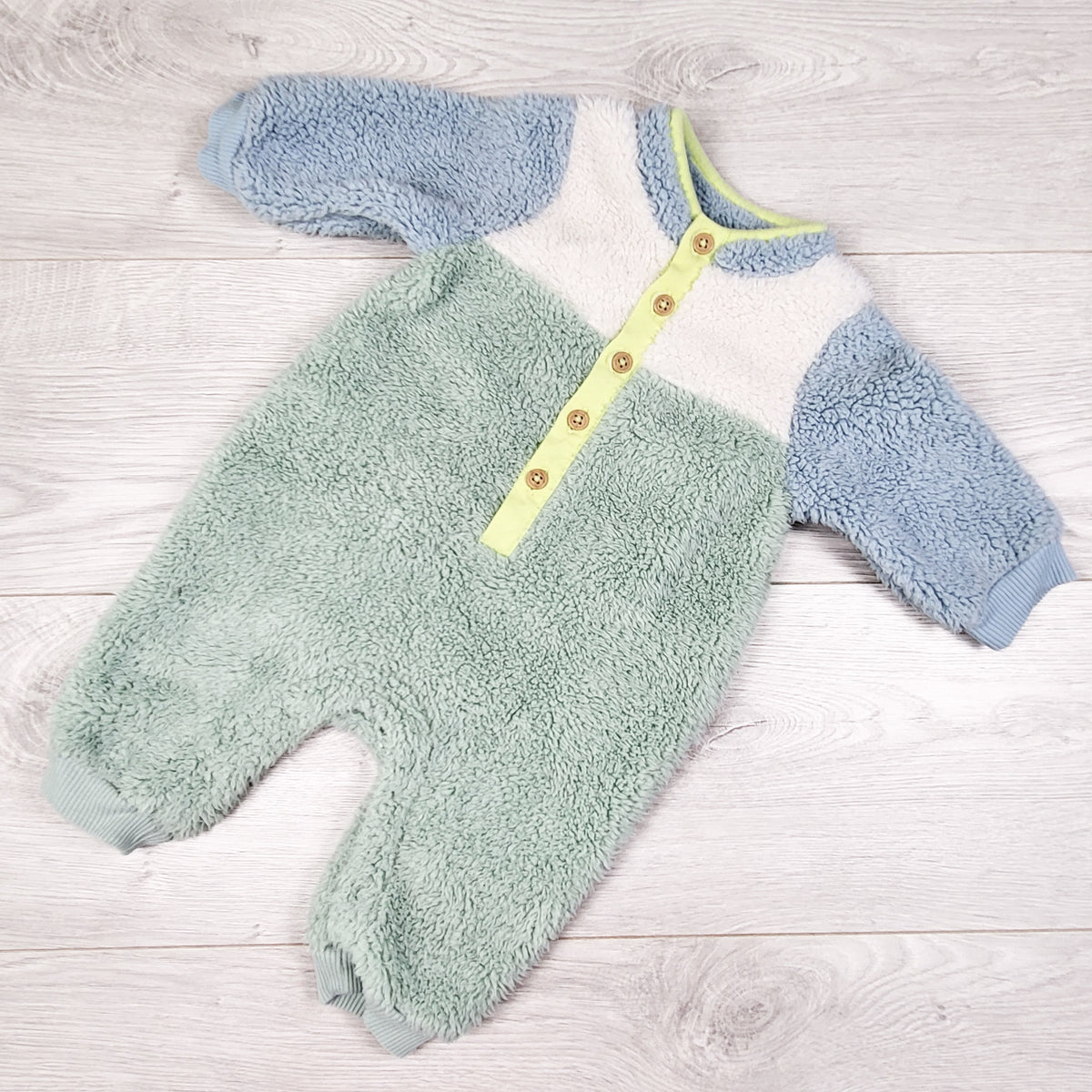 Cat and Jack colour block sherpa romper. Size 0-3 months