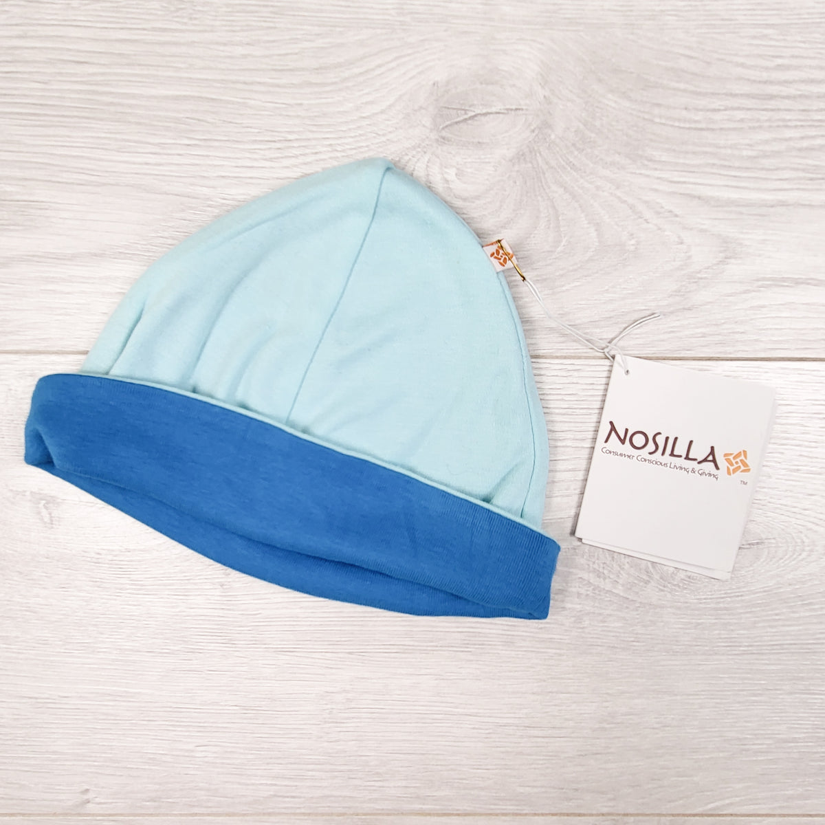 NEW - Nosilla Organics reversible organic cotton beanie. Size 18-24 months