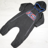 MEC grey hooded fleece bunting suit. Size 12months
