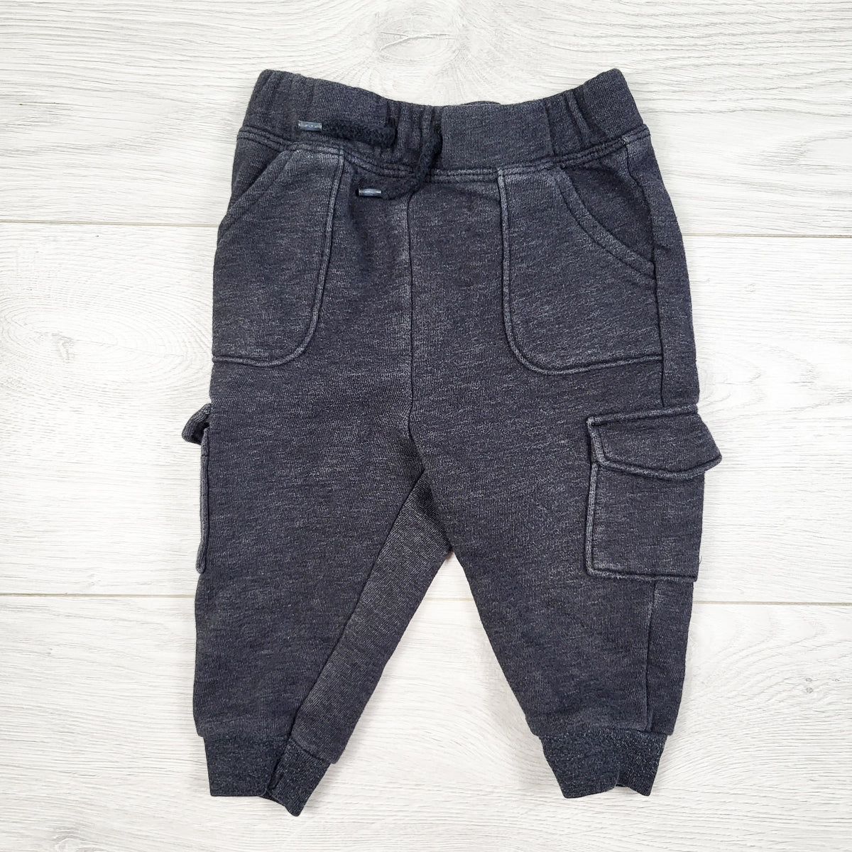 Old Navy grey cargo joggers. Size 6-12 months
