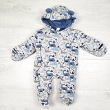 Mimimi insulated dinosaur print bunting suit. Size 3-6 months