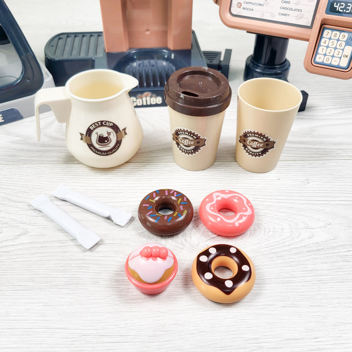 deAO Pretend Play 3-in-1 Coffee Shop Playset (sorry, no shipping)
