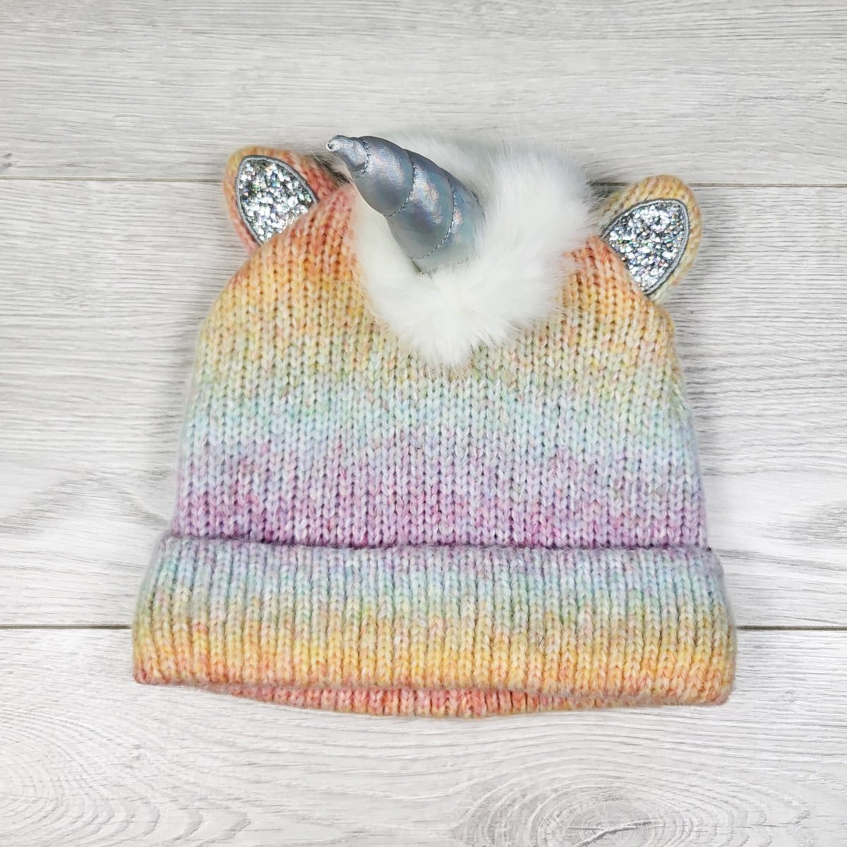 Children's Place fleece lined ombre unicorn toque. Size 8+