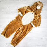 Plush one piece lion costume. Size 3/4T