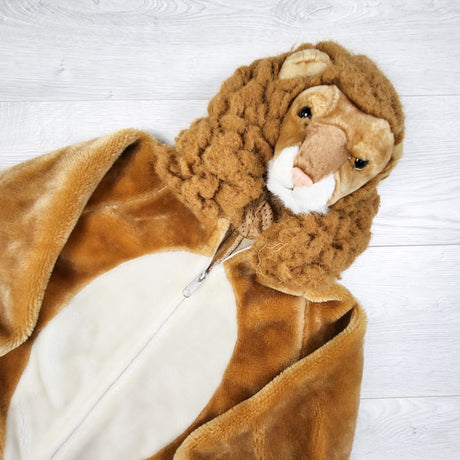 Plush one piece lion costume. Size 3/4T