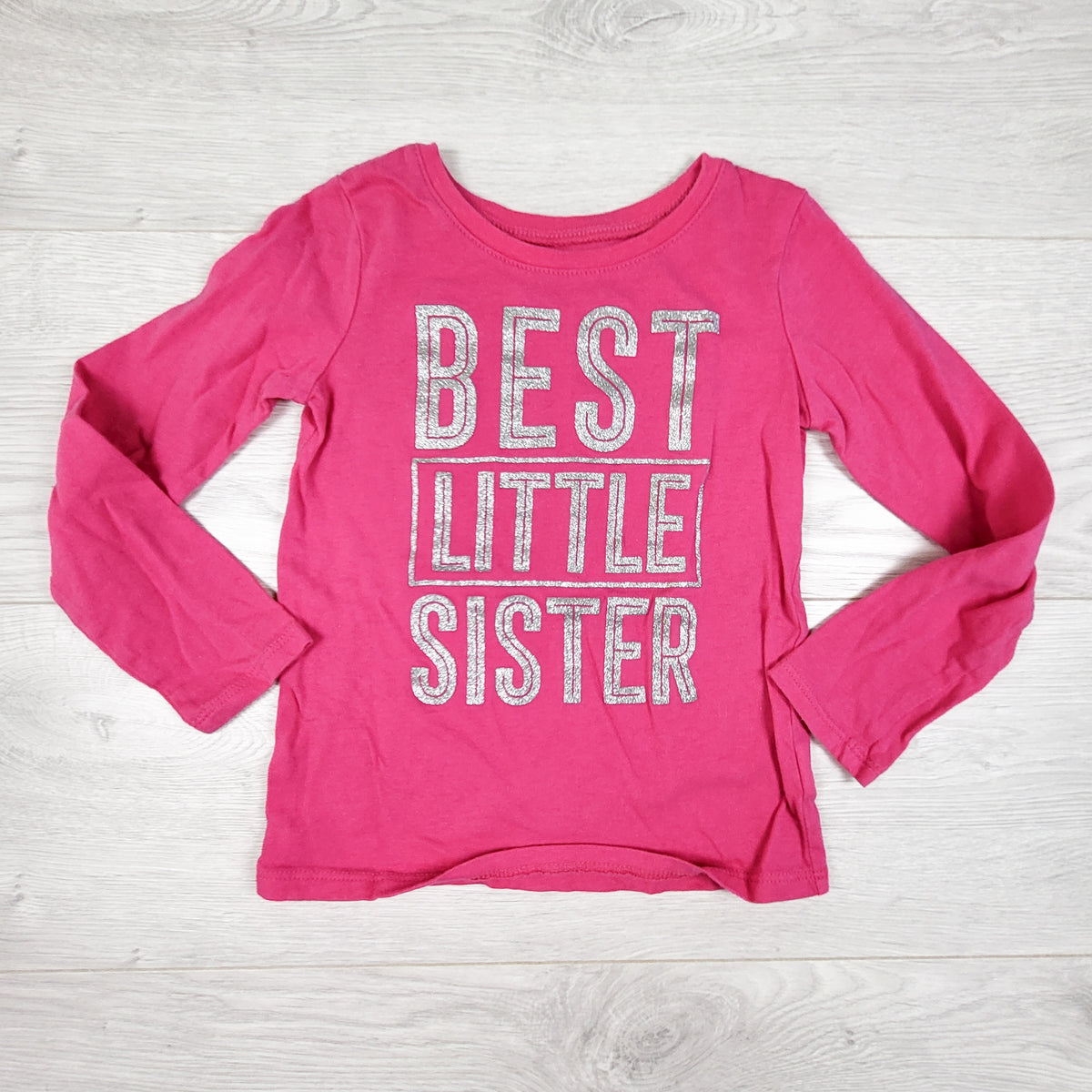 Children's Place pink "Best Little Sister" long sleeve top. Size 4T