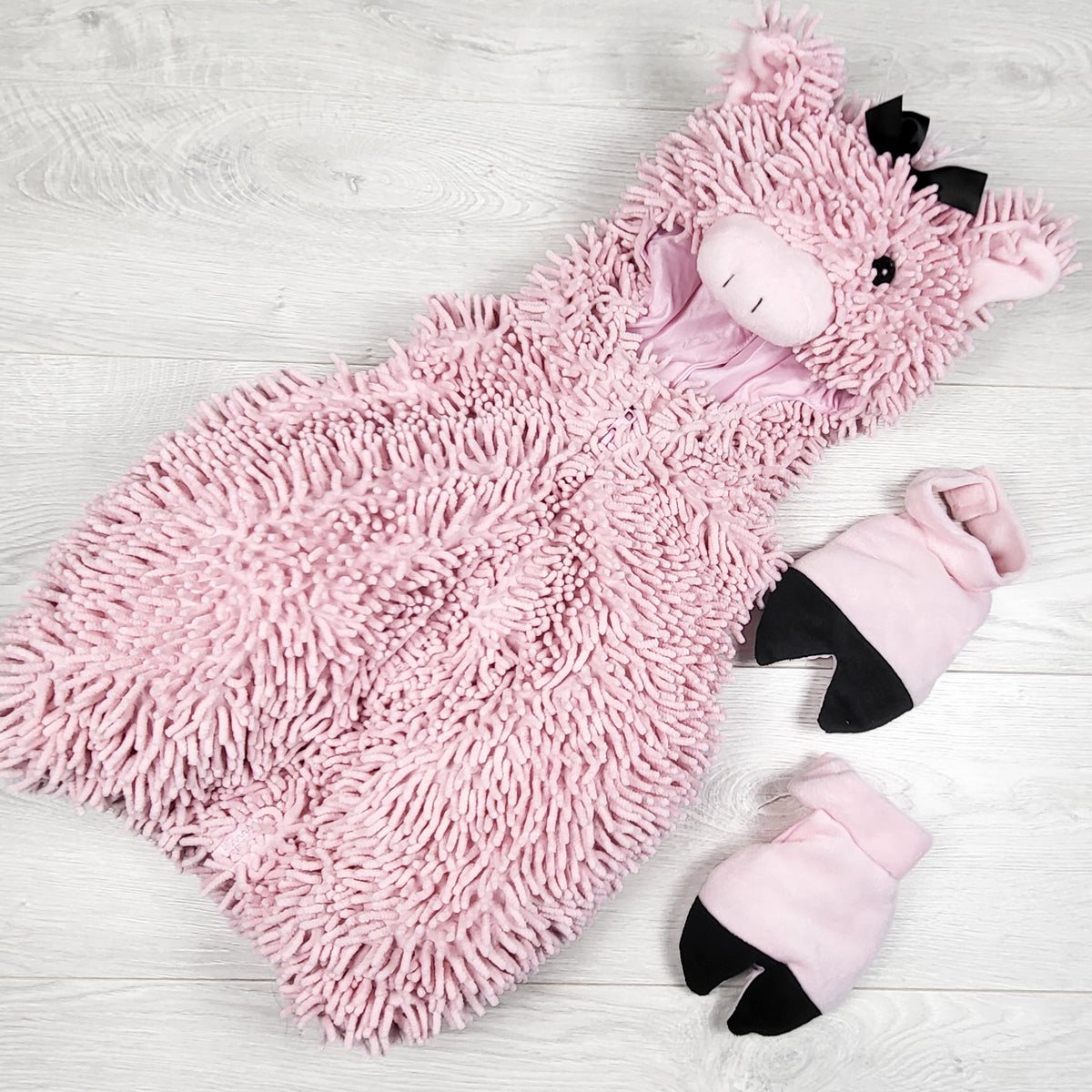 NEW - Going Wild shaggy pig costume with hooves. Size 12 months