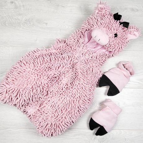 NEW - Going Wild shaggy pig costume with hooves. Size 12 months