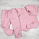 Andy and Evan pink quilted heart pattern 2pc hoodie set. Size 2T