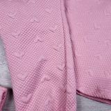 Andy and Evan pink quilted heart pattern 2pc hoodie set. Size 2T