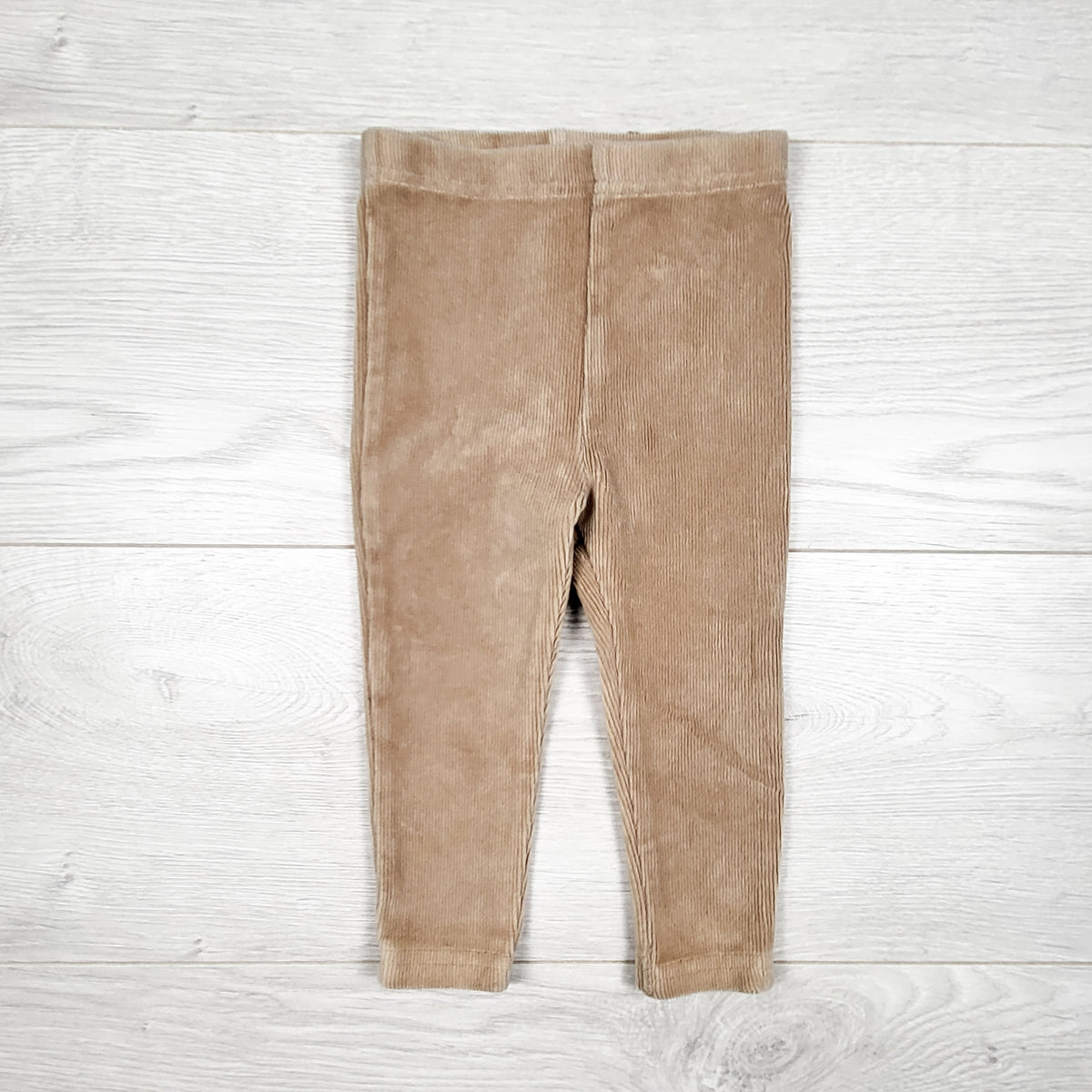 PL baby beige ribbed velour leggings. Size 12 months