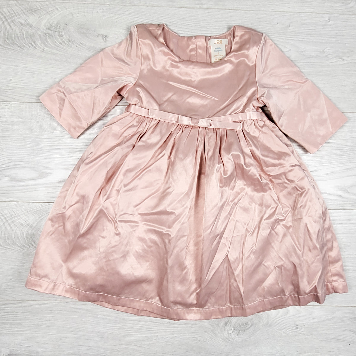 Joe pink satin special occasion dress. Size 3T