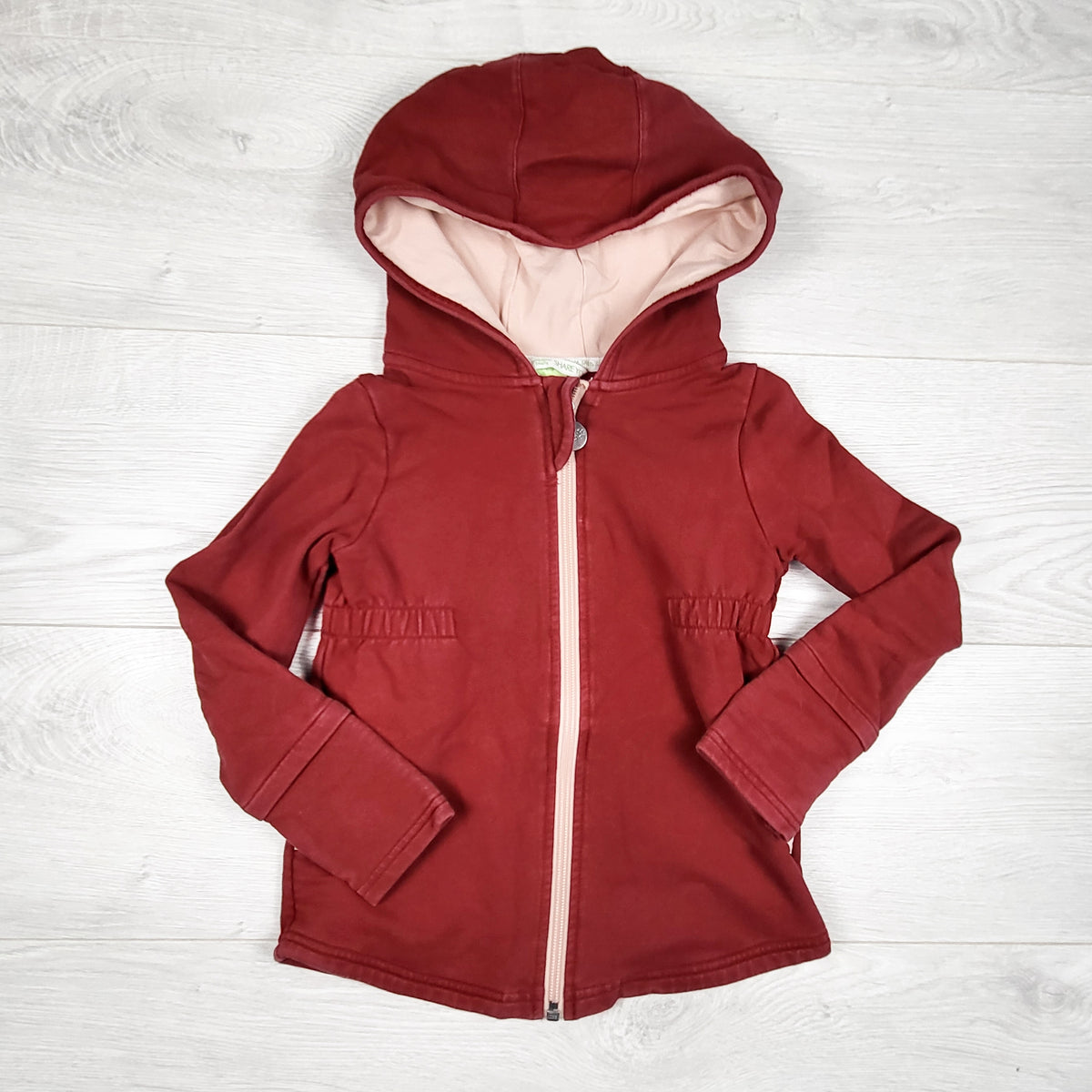 Peekaboo Beans red zip up hoodie. Size 4T