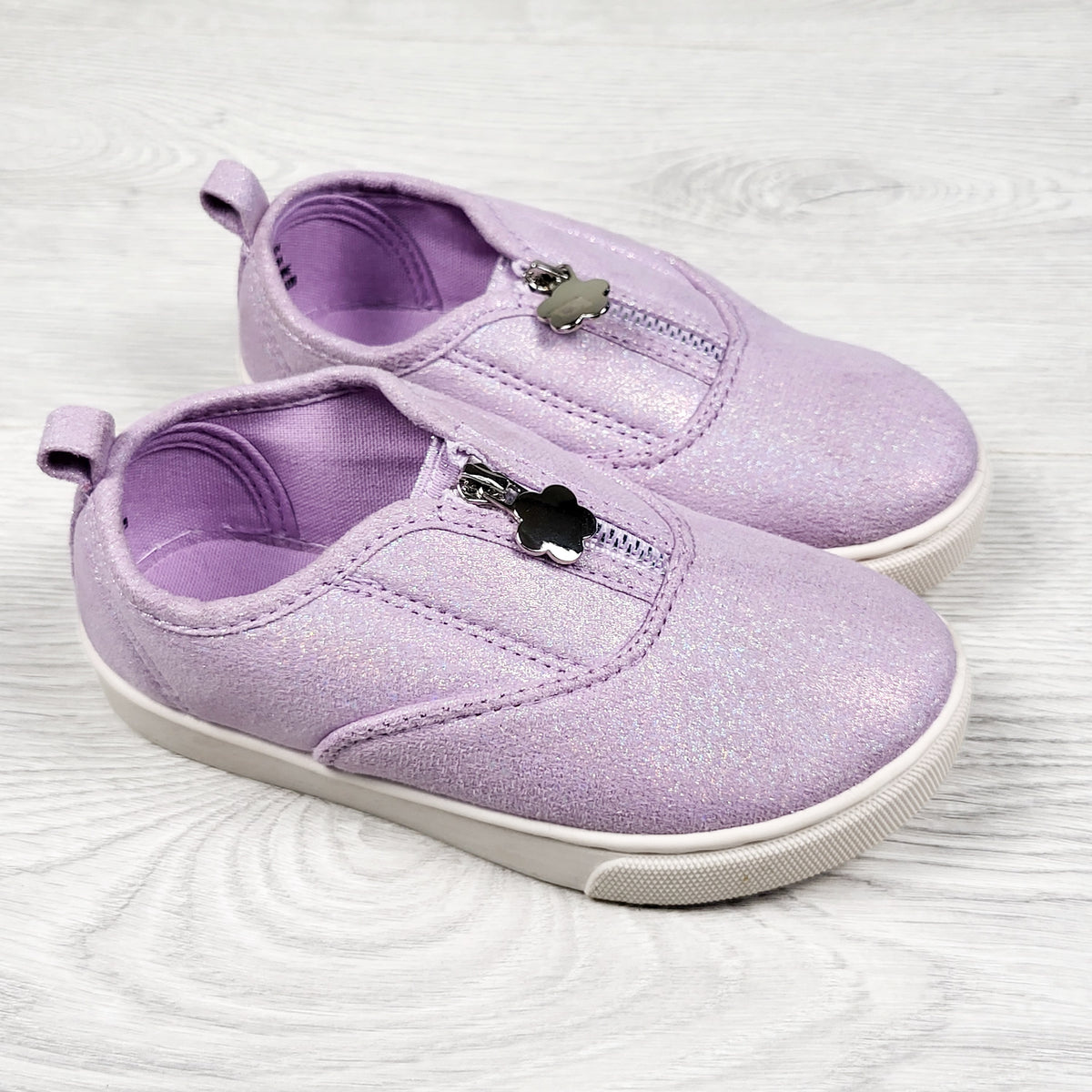 George purple sparkly slip-on shoes. Size 9