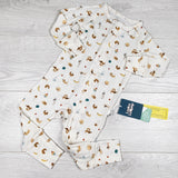 NEW - Loulou Lollipop "French Breakfast" Tencel sleeper. Size 12-18 months