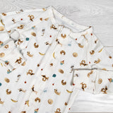 NEW - Loulou Lollipop "French Breakfast" Tencel sleeper. Size 12-18 months